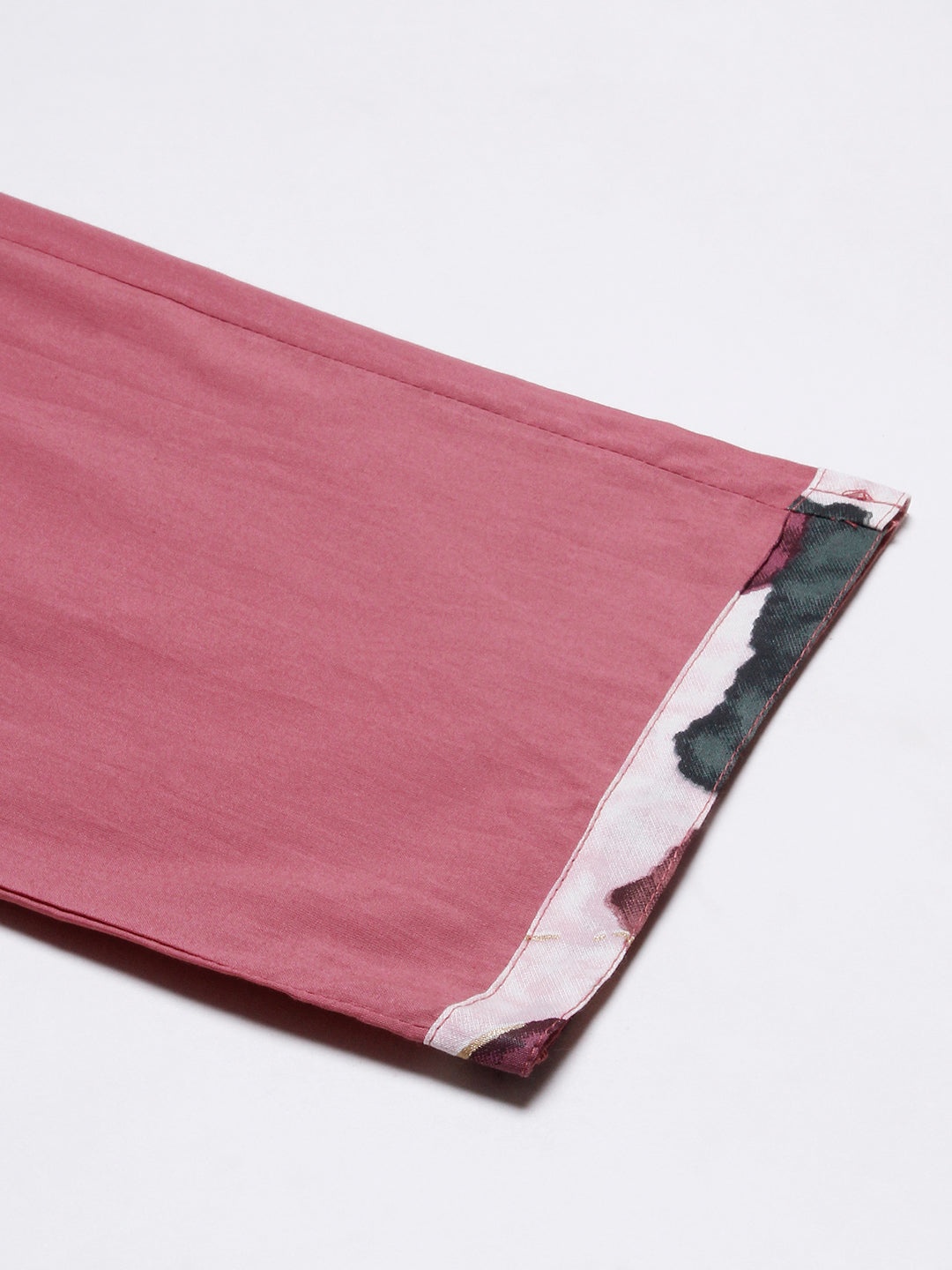 Abstract Printed Mirror, Zari & Resham Embroidered High Slit Kurta With Pants & Dupatta - Multi