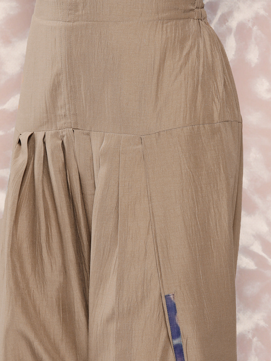 Shibori Printed Straight Fit Kurta with Dhoti Pant - Blue