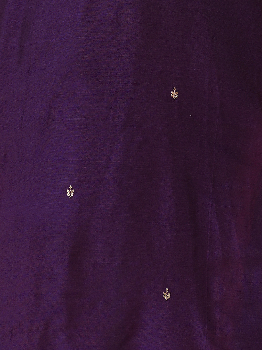 Solid Ethnic Zari Embroidered Straight Fit Kurta with Pant and Dupatta - Purple
