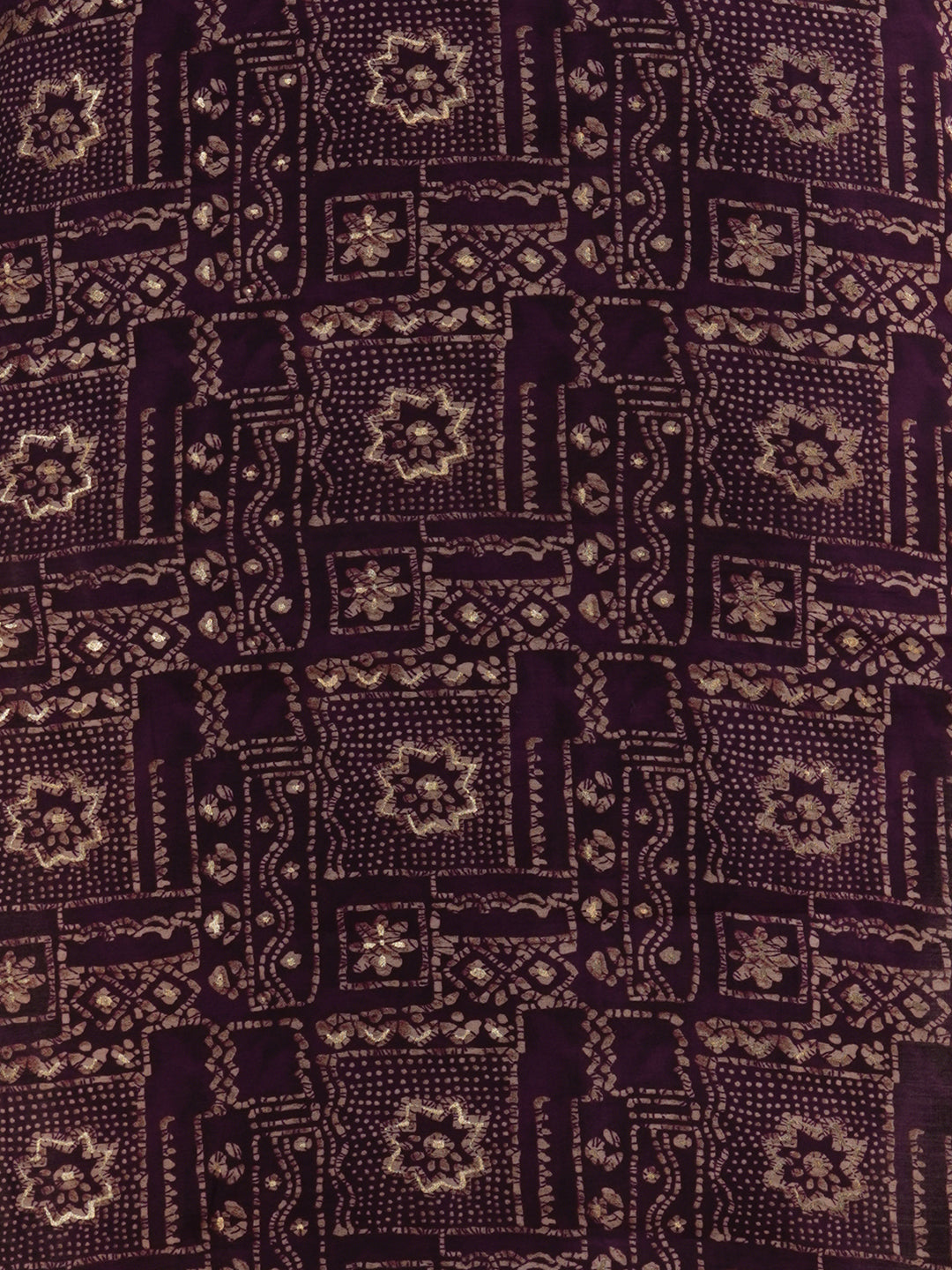 Ethnic Floral Printed Straight Fit Kurta - Purple
