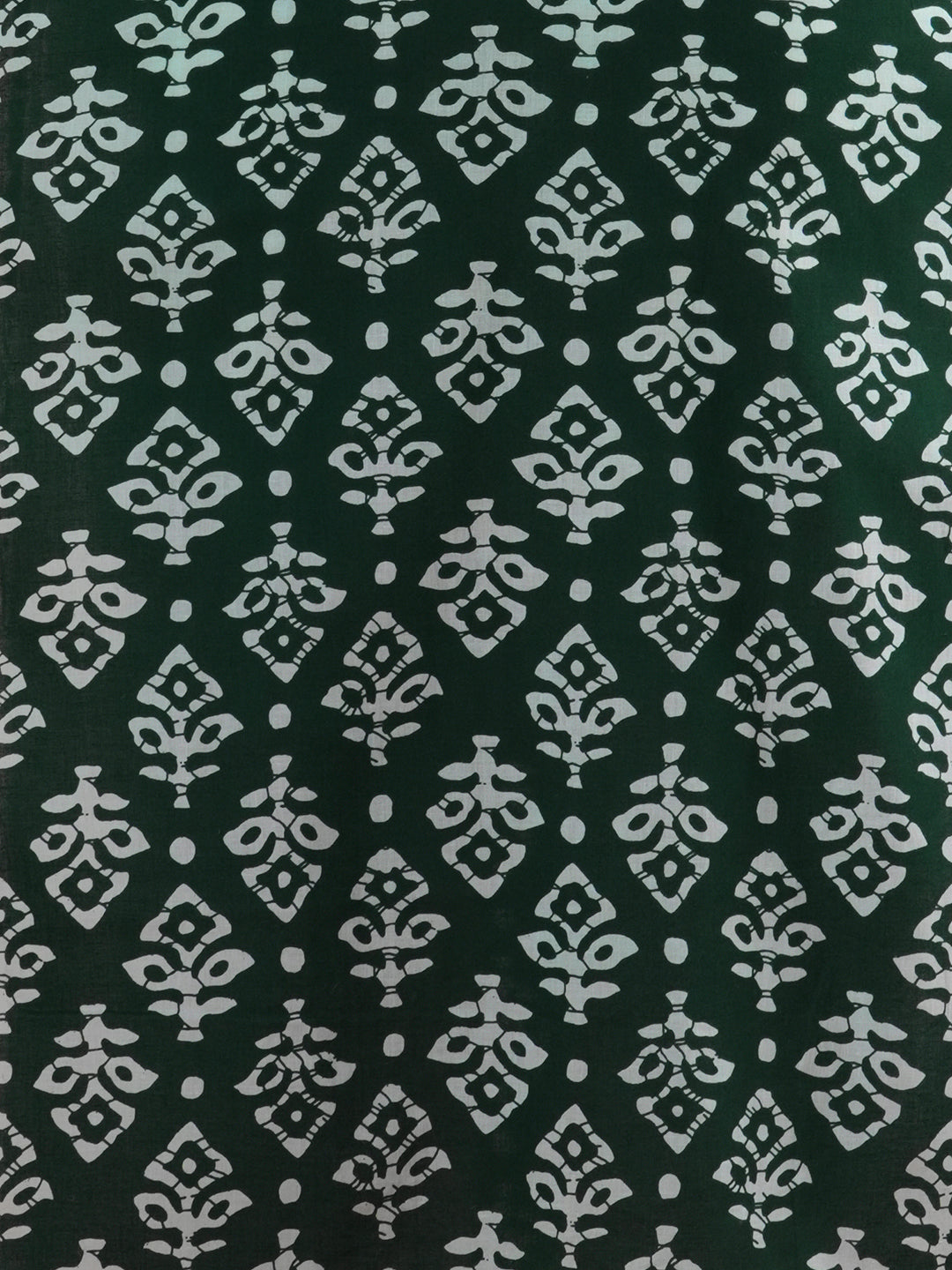 Ethnic Printed & Embroidered Straight Fit Kurta - Green