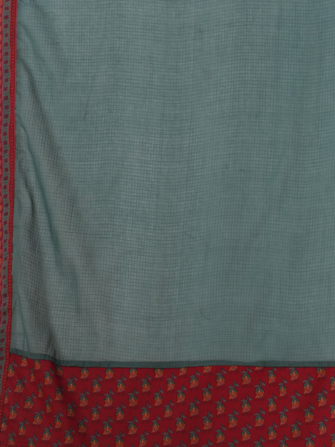 Ethnic Floral Printed Embroidered Anarkali Flared Kurta with Pant and Dupatta - Red