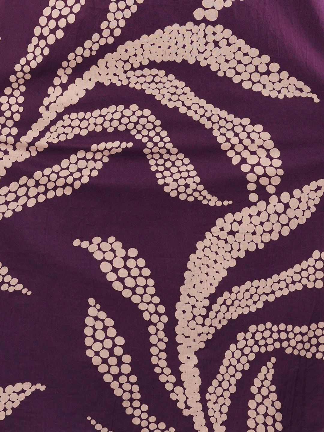 Abstract Floral Printed A-Line Paneled Co-ord Set -Purple