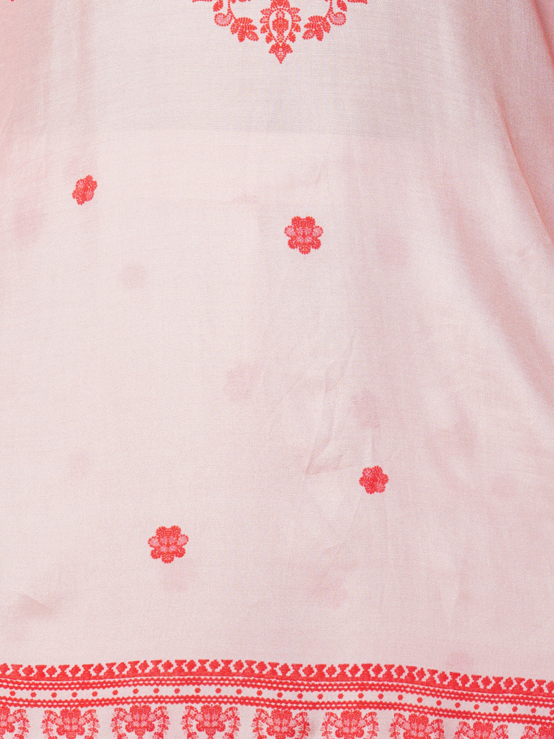 Ethnic Floral Printed Straight Fit Co-ord Set - Pink