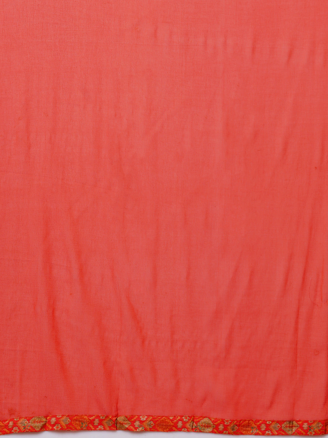 Ethnic Floral Printed & Embroidered Straight Fit Kurta with Pant & Dupatta - Orange