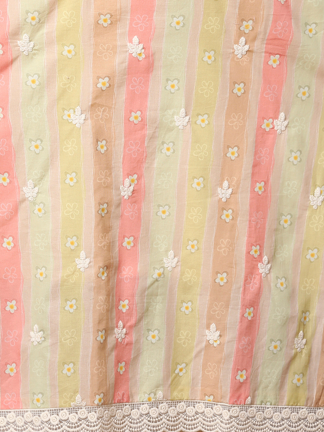 Ethnic Floral & Printed & Embroidered Straight Fit Kurta with Pant & Dupatta - Mutli