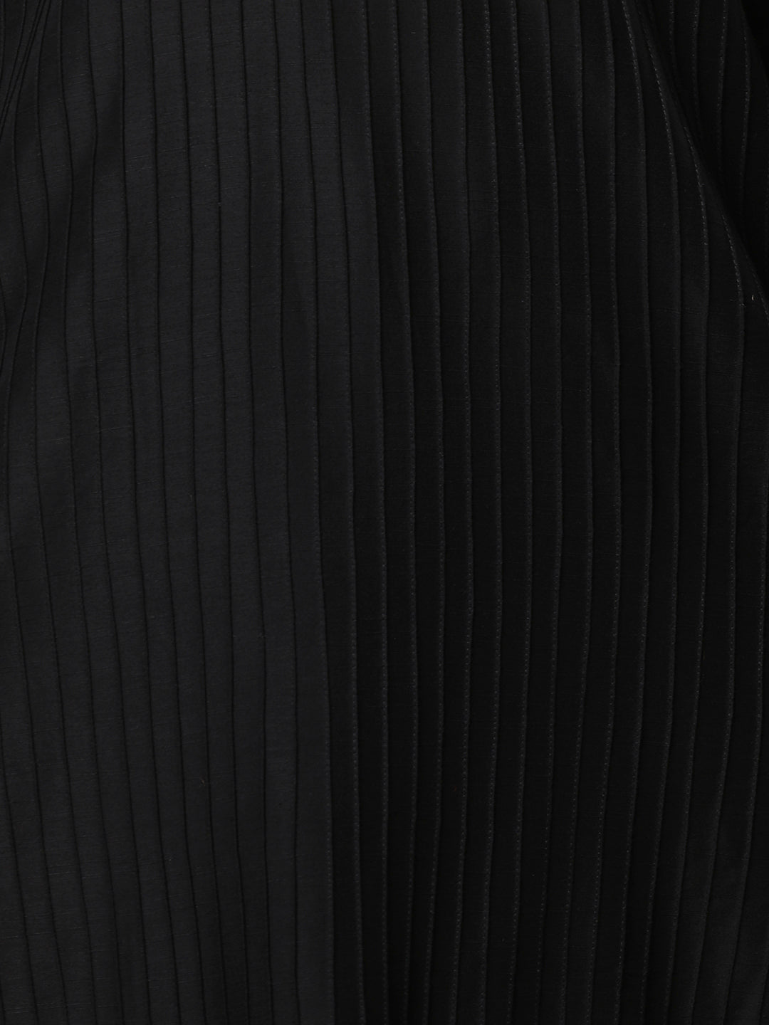 Solid Pin Tucked Straight Fit Kurta with Pant - Black
