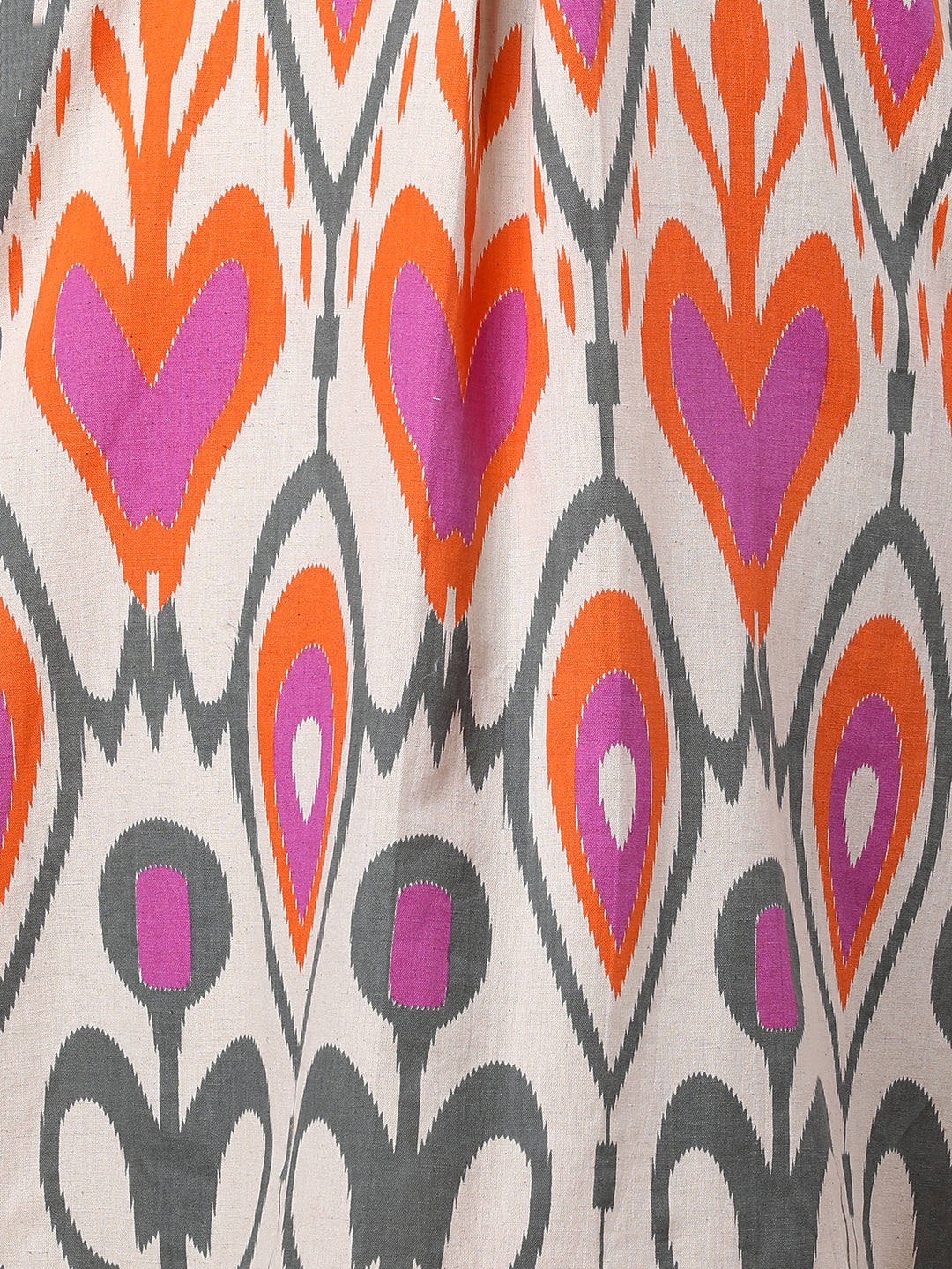 Abstract Ikat Printed A-Line Flared Kurta - Multi
