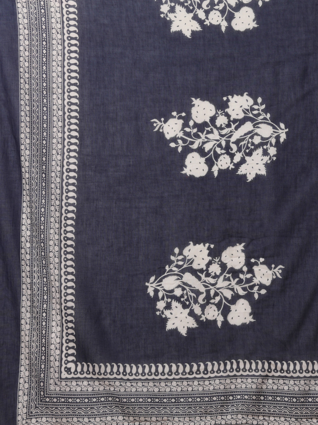 Ethnic Printed & Embroidered Straight Cut Kurta with Palazzo & Dupatta - Black