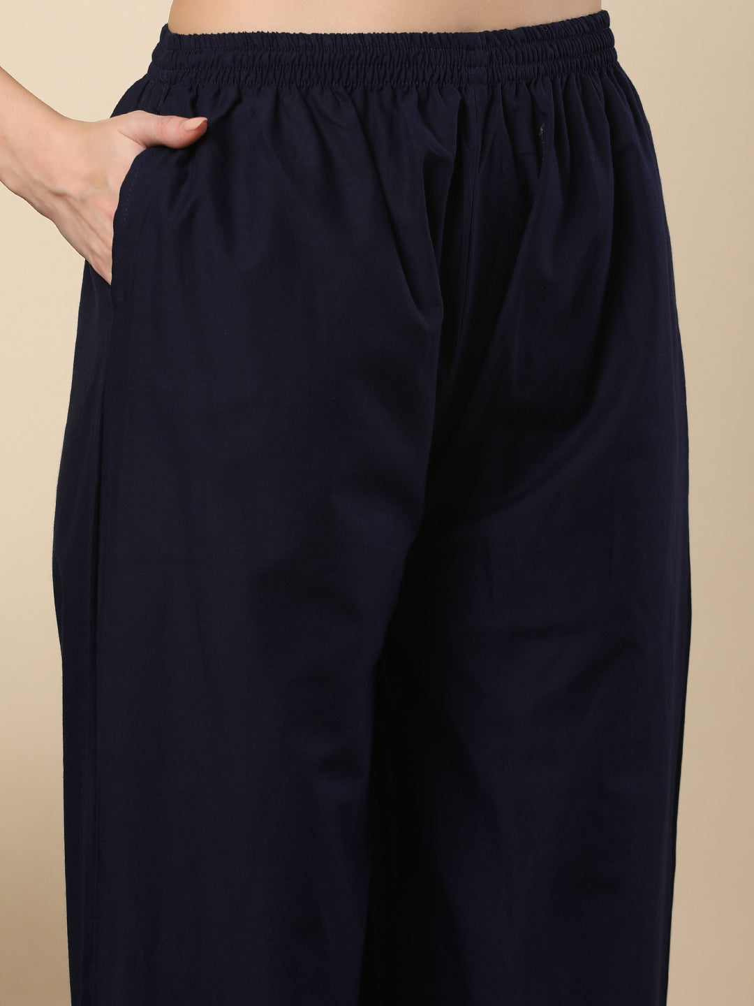 Ethnic Printed & Embroidered Straight Cut Kurta with Palazzo & Dupatta - Black