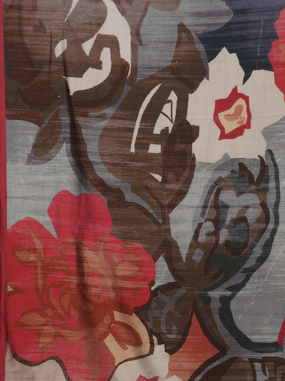 Solid & Anarkali Flared Kurta with Palazzo and Geometric Printed Dupatta - Deep Red