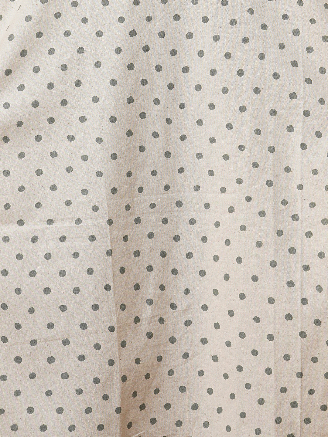 Floral & Polka Dot Printed Straight Fit Kurta & Pant with Dupatta - Off White