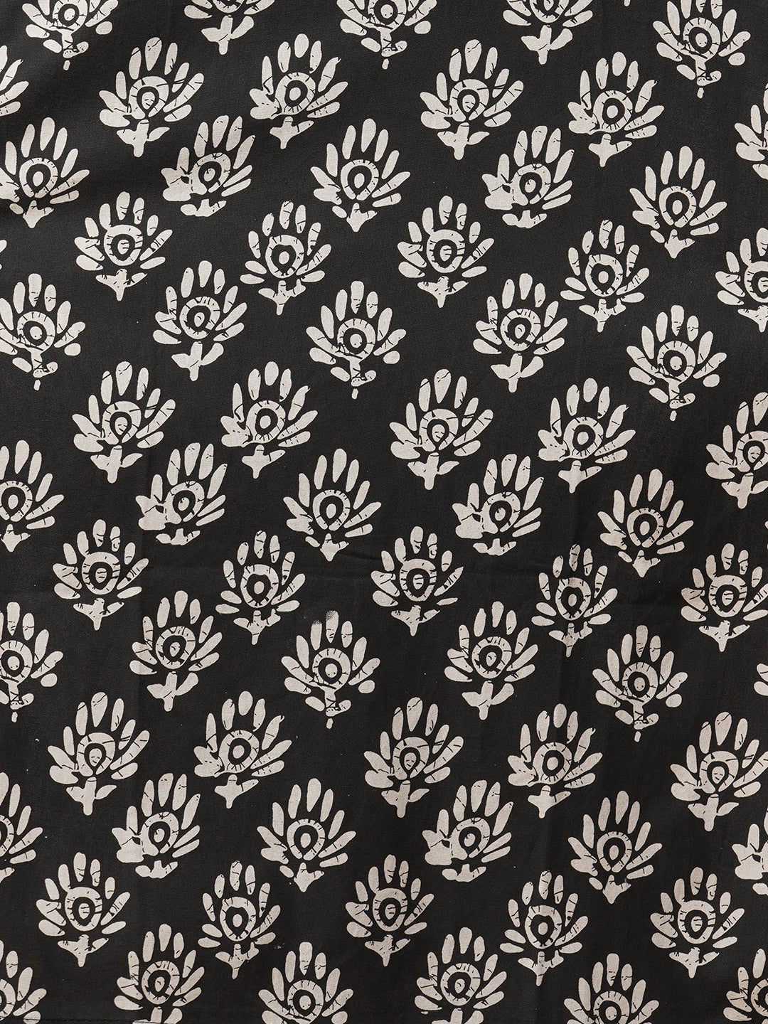 Ethnic Printed Embroidered Straight Fit Kurta with Pant and Pure Cotton Dupatta - Black