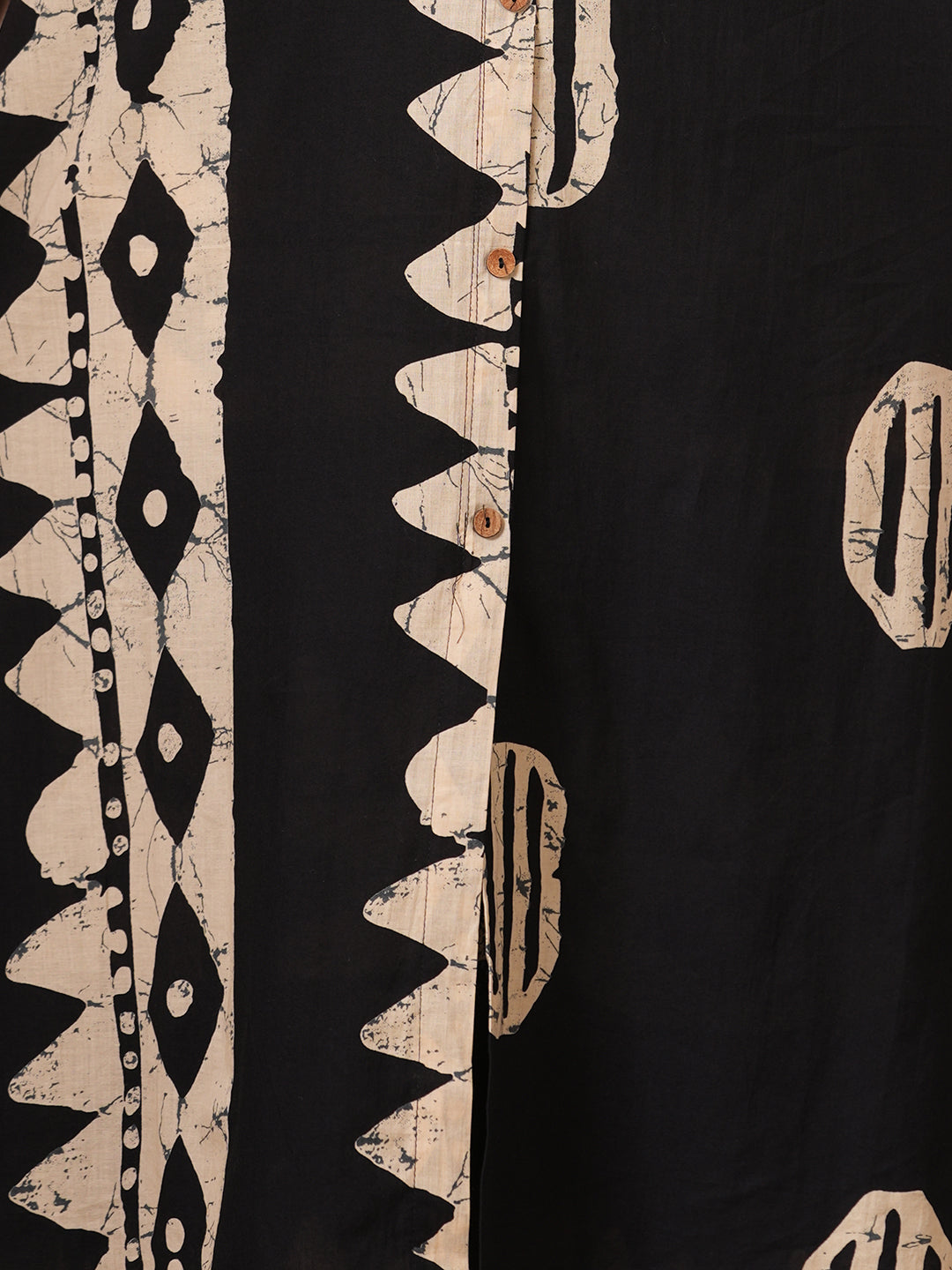 Ethnic Dabu Printed A-Line Co-ord Set - Black