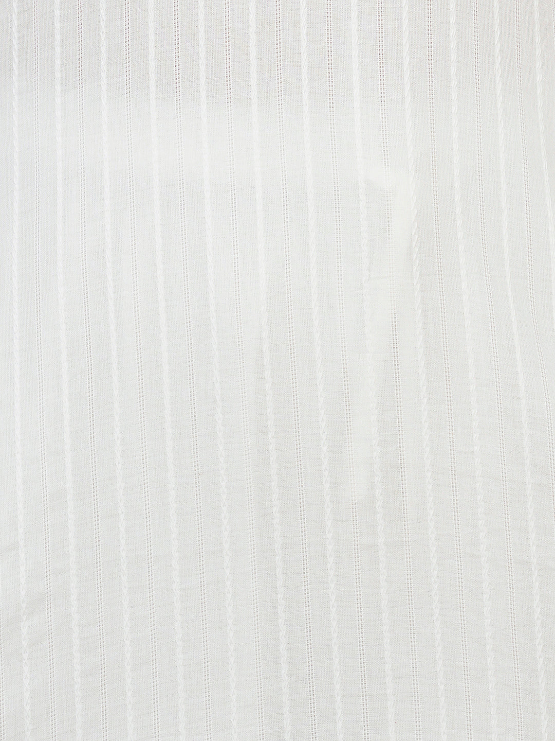 Solid Floral Patchwork Embroidered Straight Fit Kurta with Pant - White