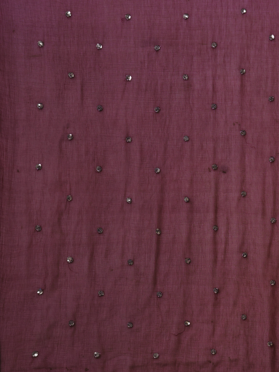 Solid Floral Embroidered Straight Fit Kurta with Pant and Dupatta - Burgundy