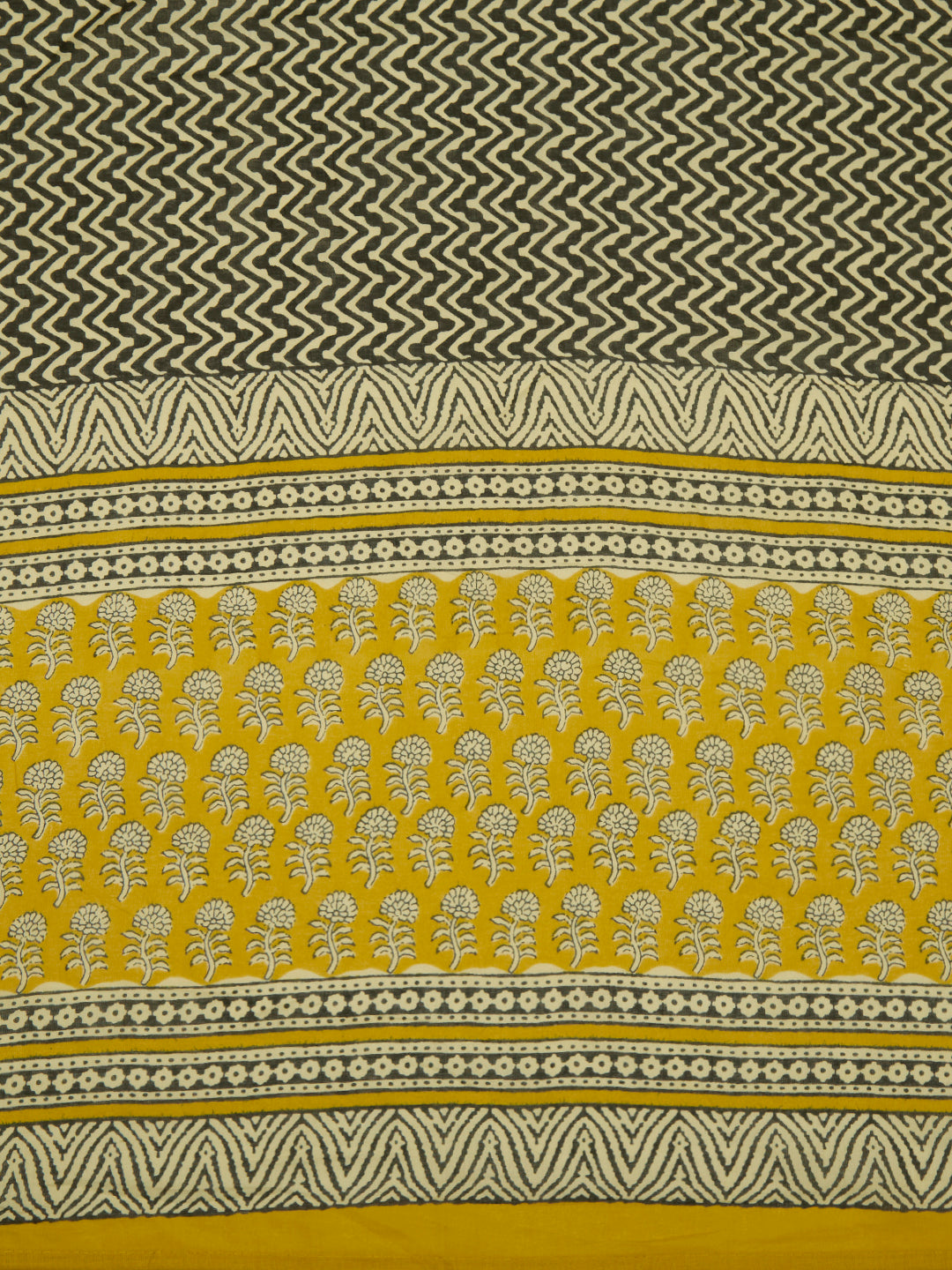 Ethnic Floral Printed Embroidered Straight Fit Kurta with Pant and Dupatta - Yellow