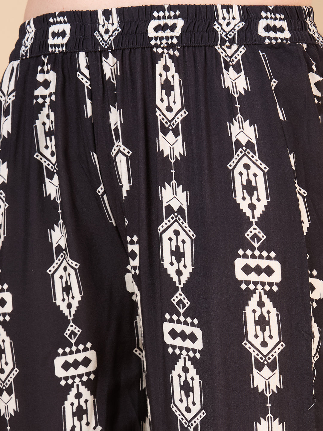 Ethnic Tribal Printed A-Line Co-ord Set - Multi