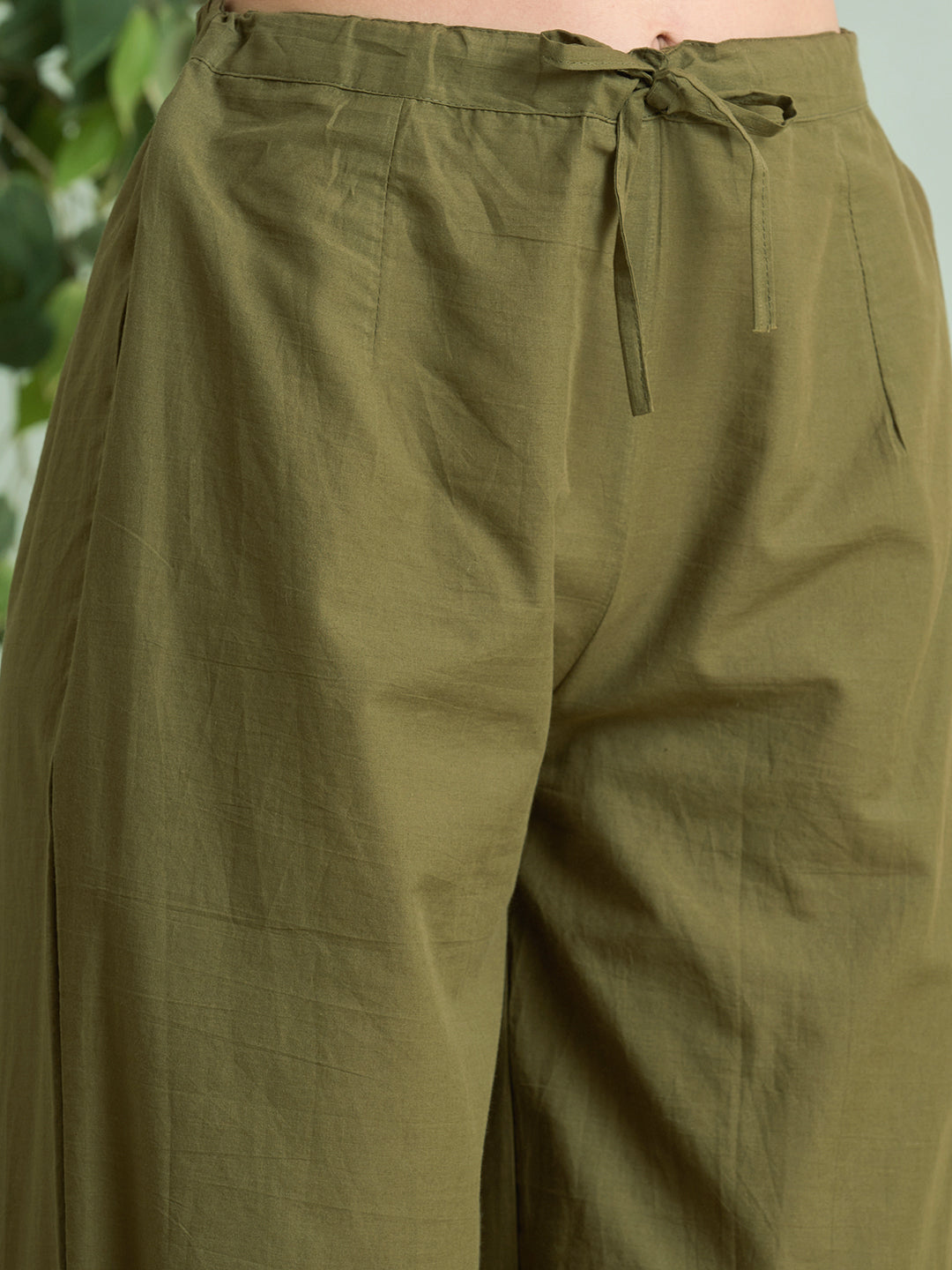 Bandhani Printed Straight Fit Kurta with Palazzo and Dupatta - Green