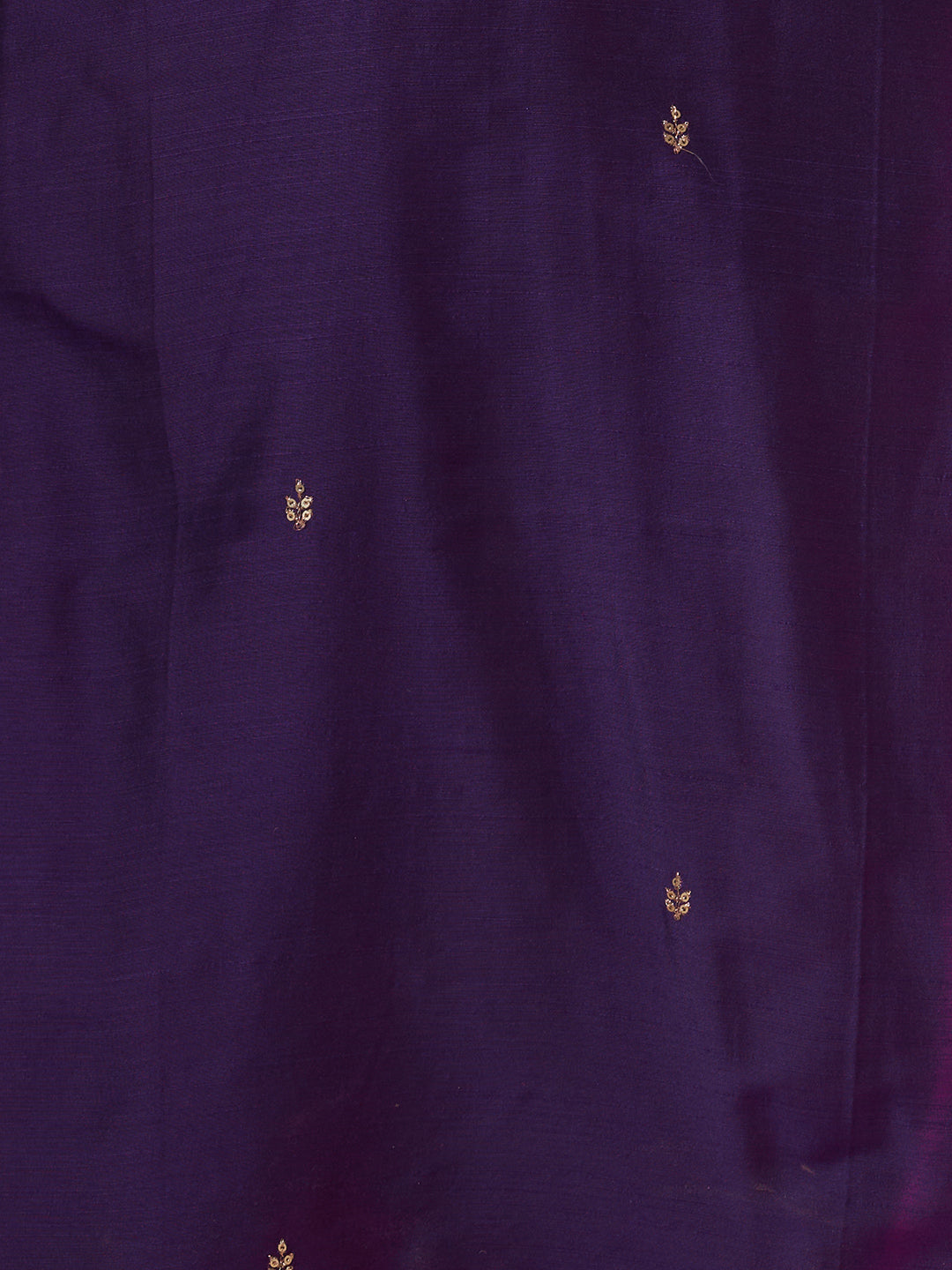 Solid Zari & Sequin Embroidered Straight Fit Kurta - Purple