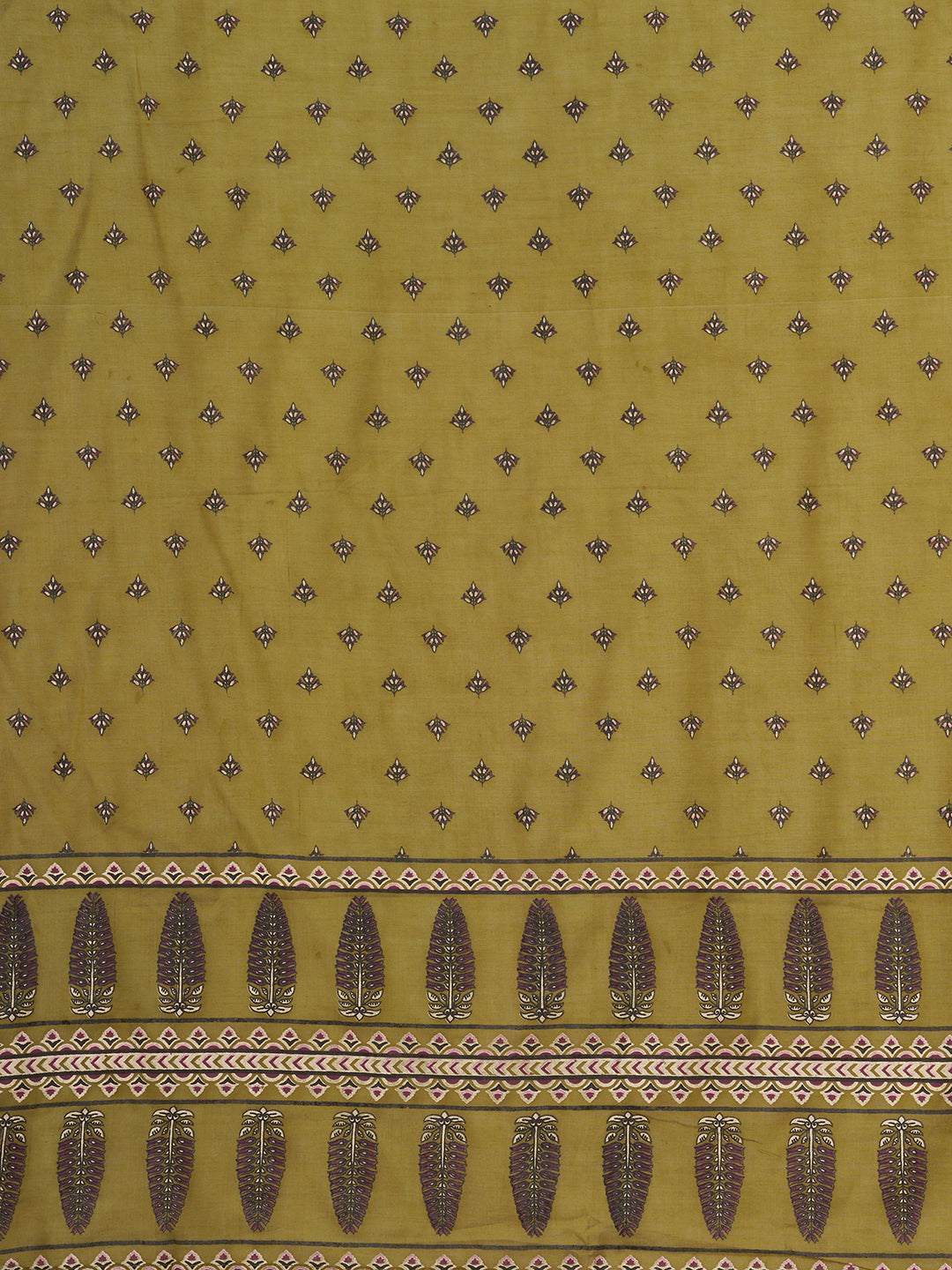 Ethnic Floral Printed & Embroidered Straight Kurta with Pant & Dupatta - Green