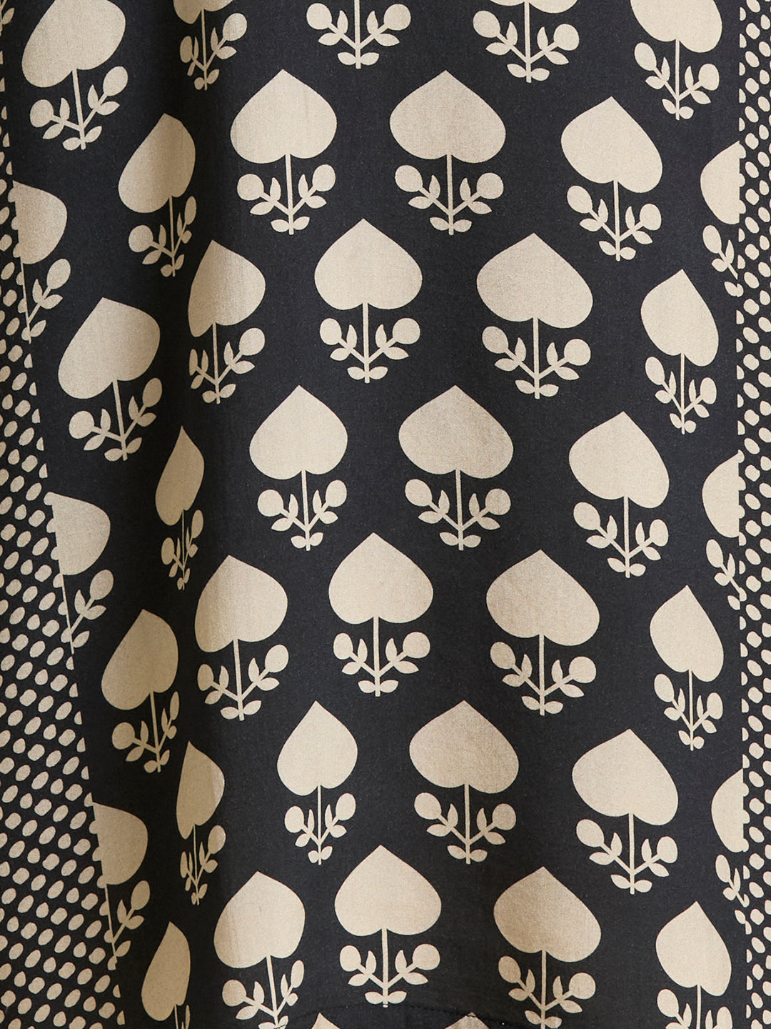 Ethnic Printed Straight Fit Kurta - Black