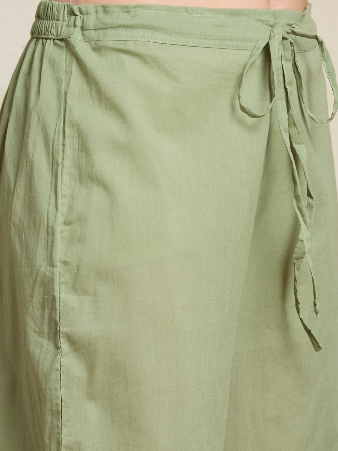 Abstract Floral Printed A-Line Pleated Kurta with Pant - Green