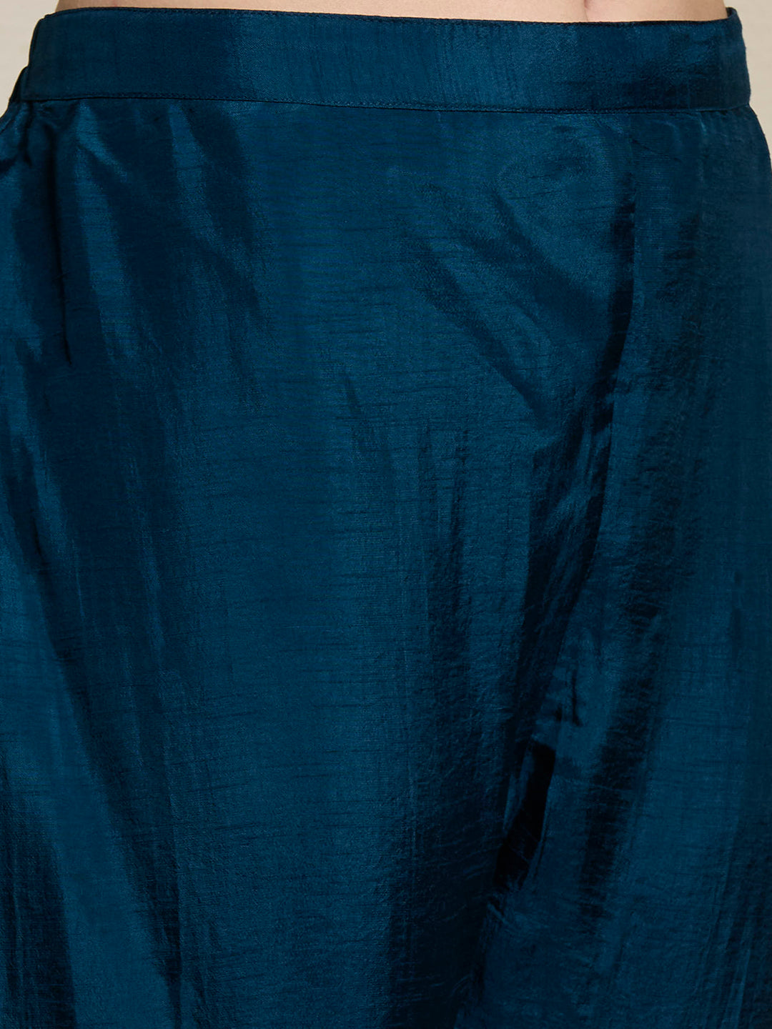 Festive Ethnic Embroidered Straight Kurta with Pant & Dupatta - Teal