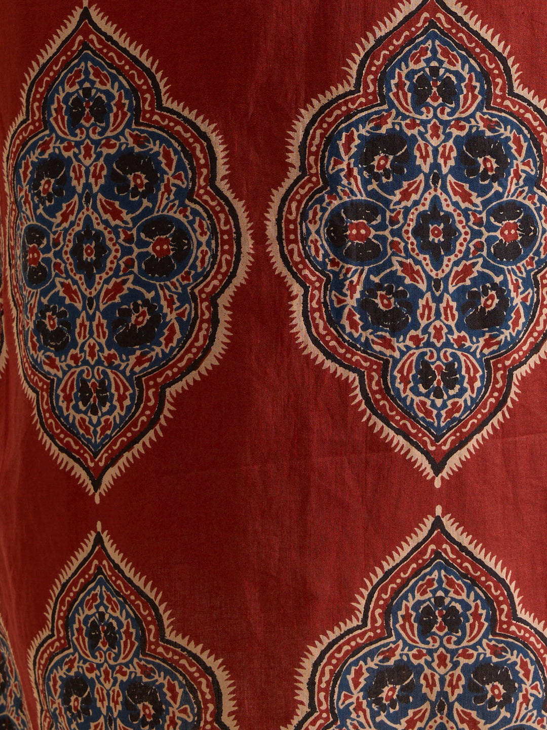 Floral Printed Straight Fit Kurta - Red