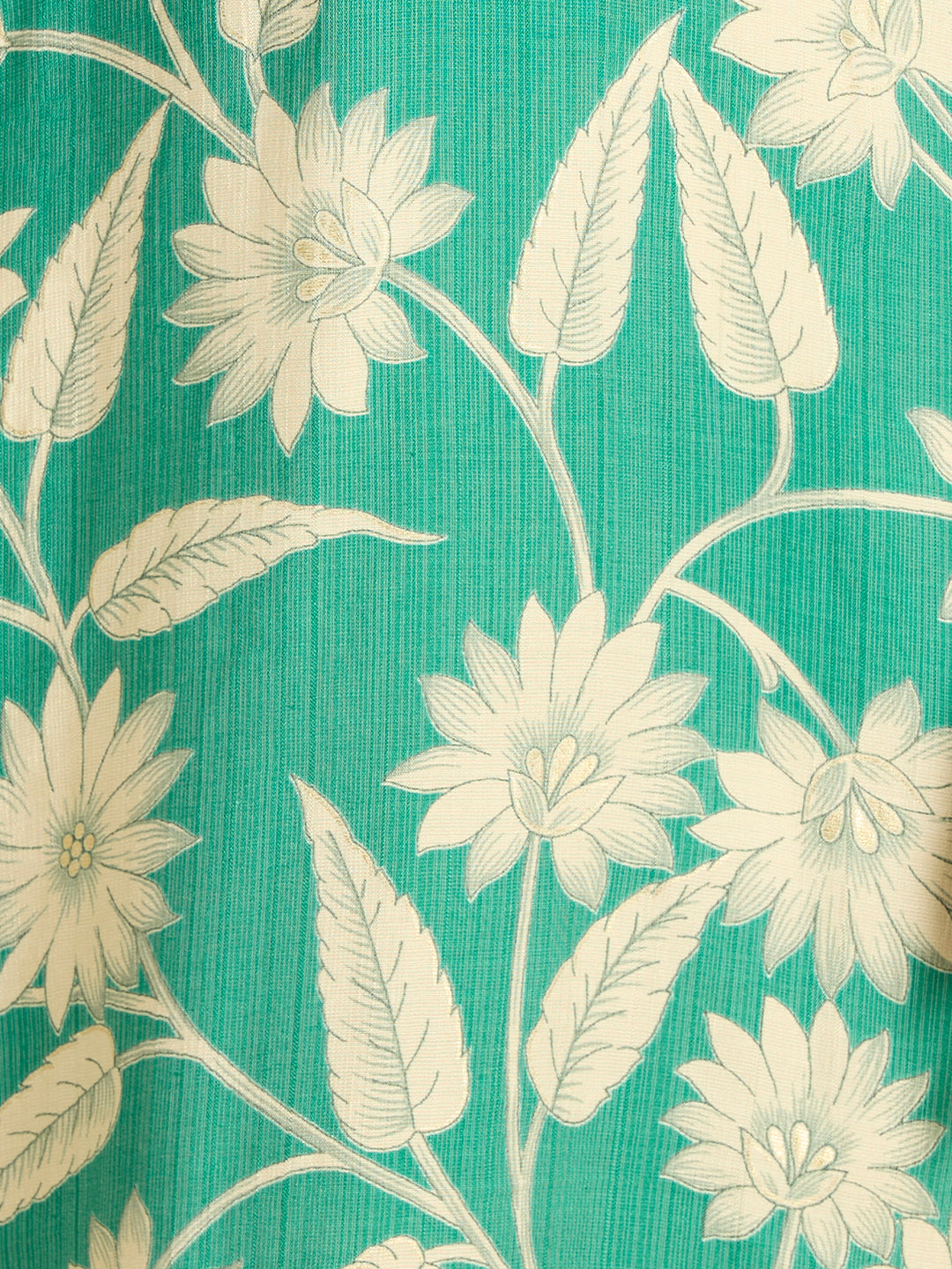 Ethnic & Floral Printed Straight Fit Kurta - Green