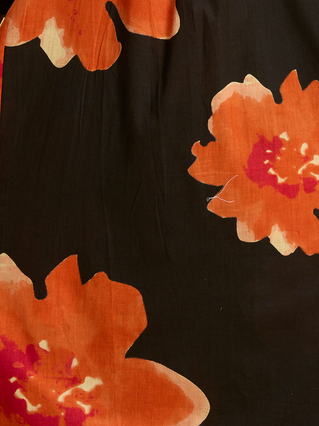 Abstarct Printed & Embroidered A-Line Kurta with Palazzo - Black