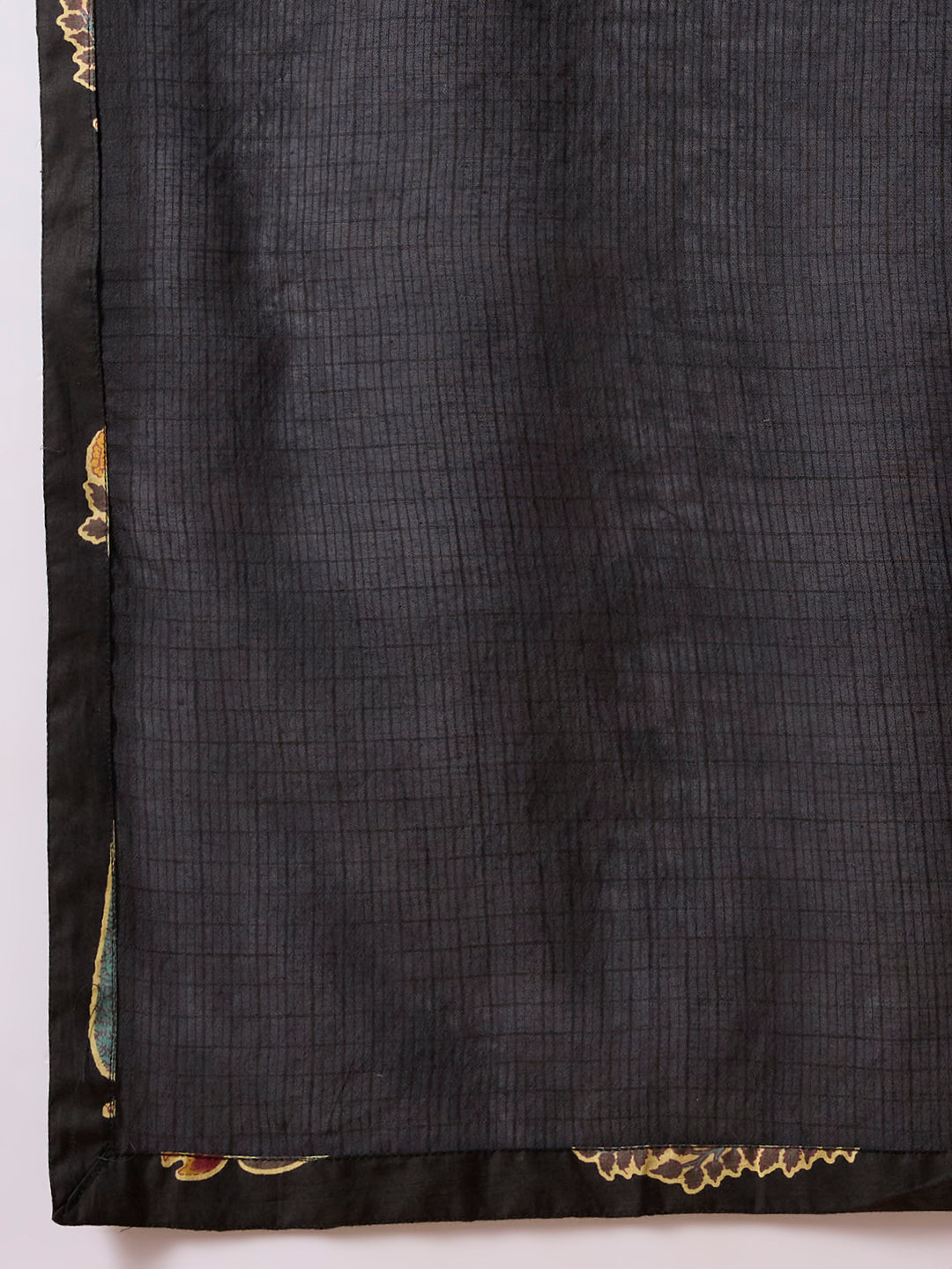 Ethnic Embroidered Printed Straight Kurta with Sharara and Dupatta - Black