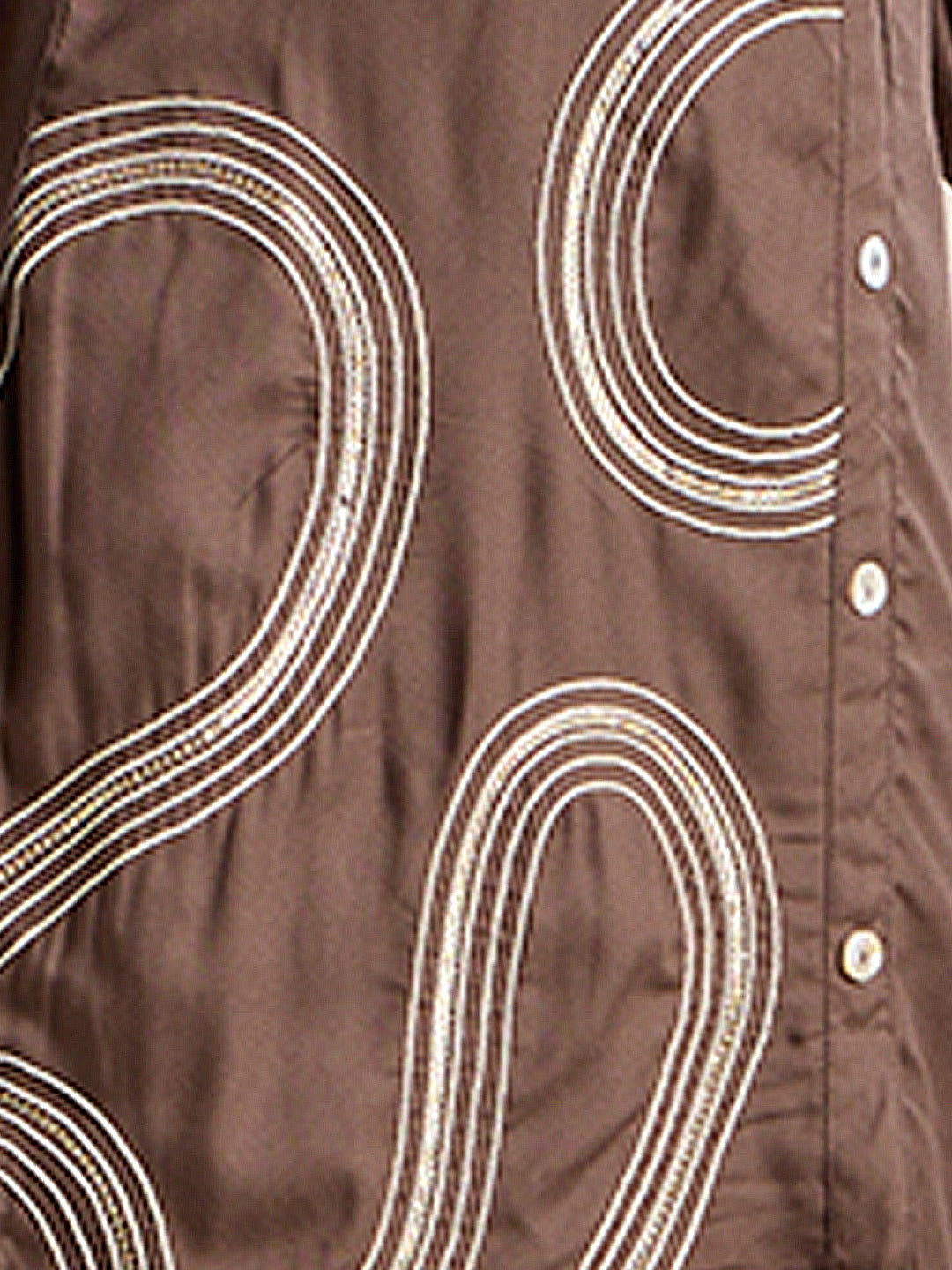 Solid Abstract Embroidered Straight Fit Co-ord Set - Charcoal