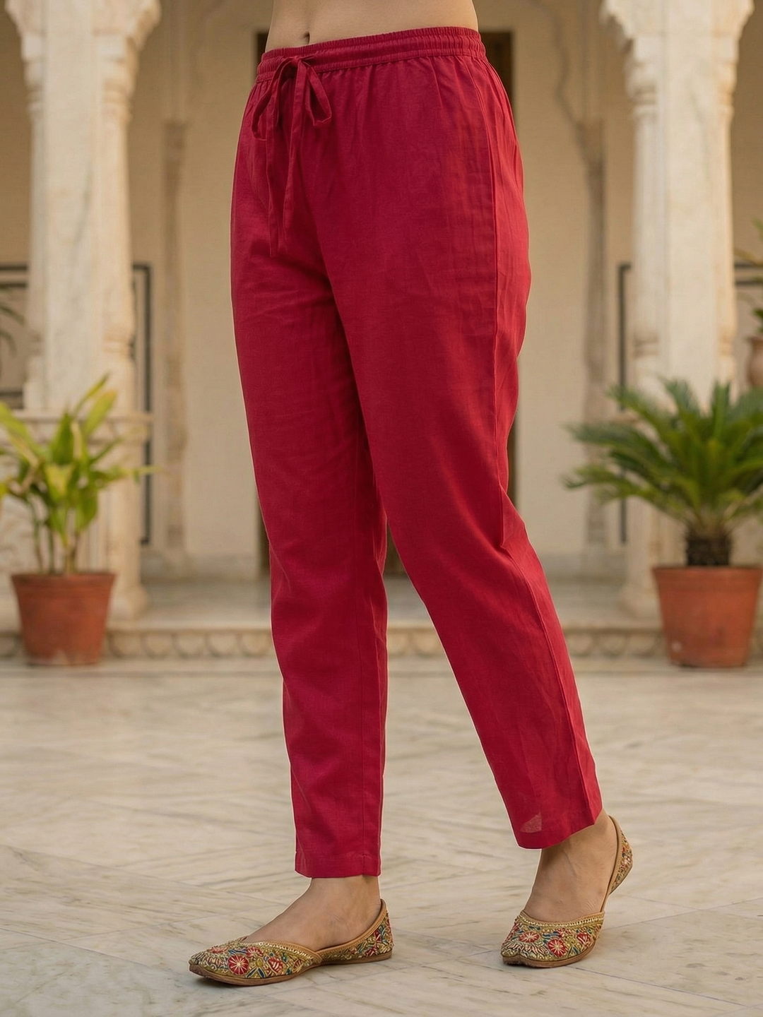 Leheriya Printed A-Line Flared Kurta with Pant - Multi
