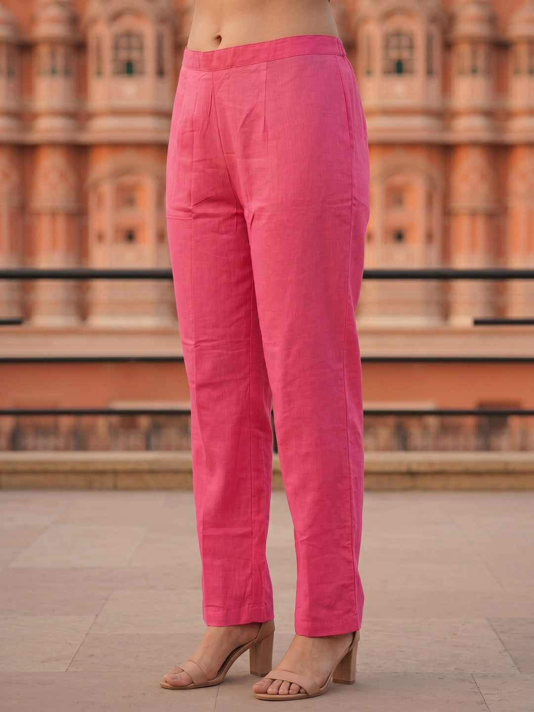 Hand Embroidered & Floral Printed Straight Kurta with Pant & Dupatta - White