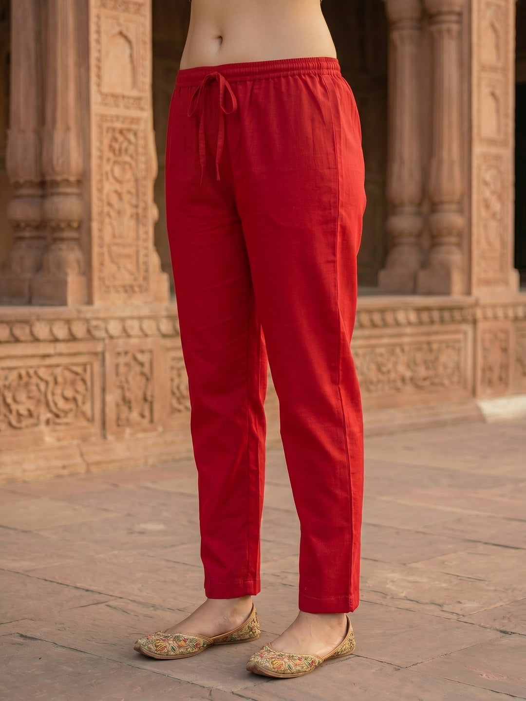 Ethnic Printed & Embroidered Straight Kurta with Pant & Dupatta - Purple & Magenta
