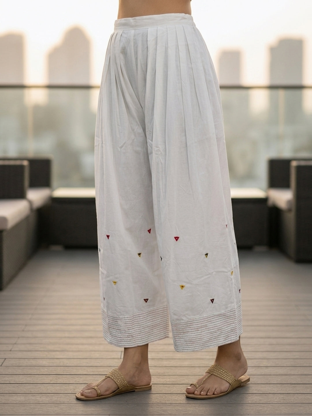 Floral Printed A-Line Fitted Kurta with Salwar - Black