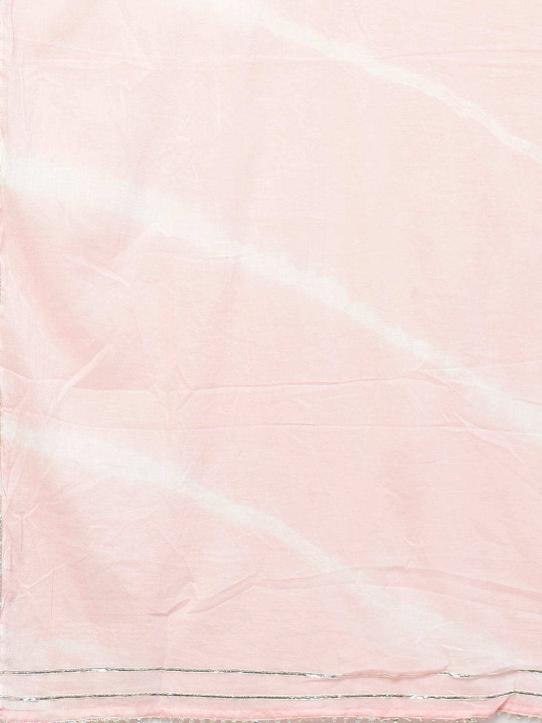 Leheriya & Gota Embroidered Dress with Dupatta - Powder Pink