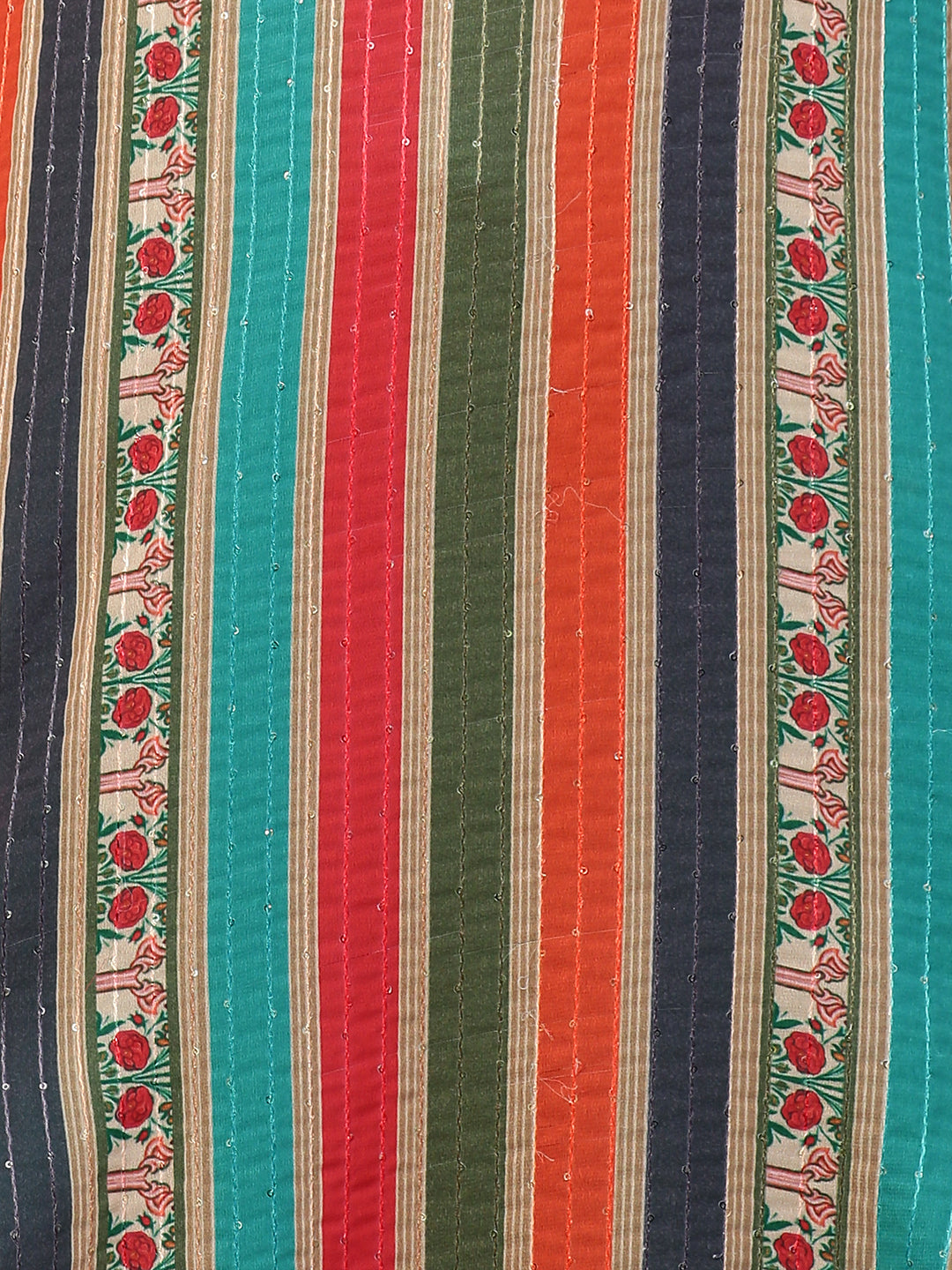 Colourful Striped Kurta with Pant - Multi