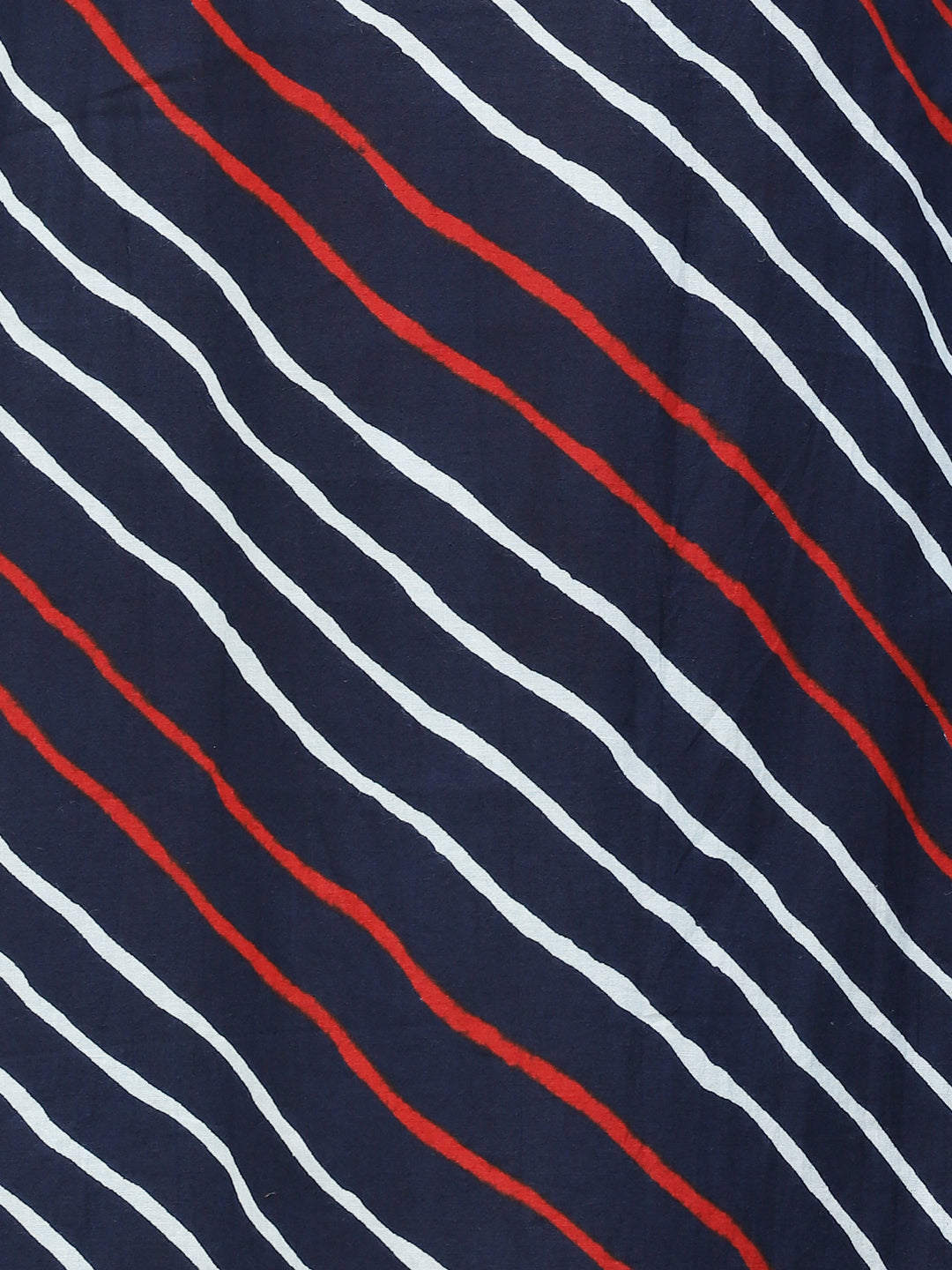 Leheriya Printed & Embroidered Straight Fit Kurta – Dark Blue