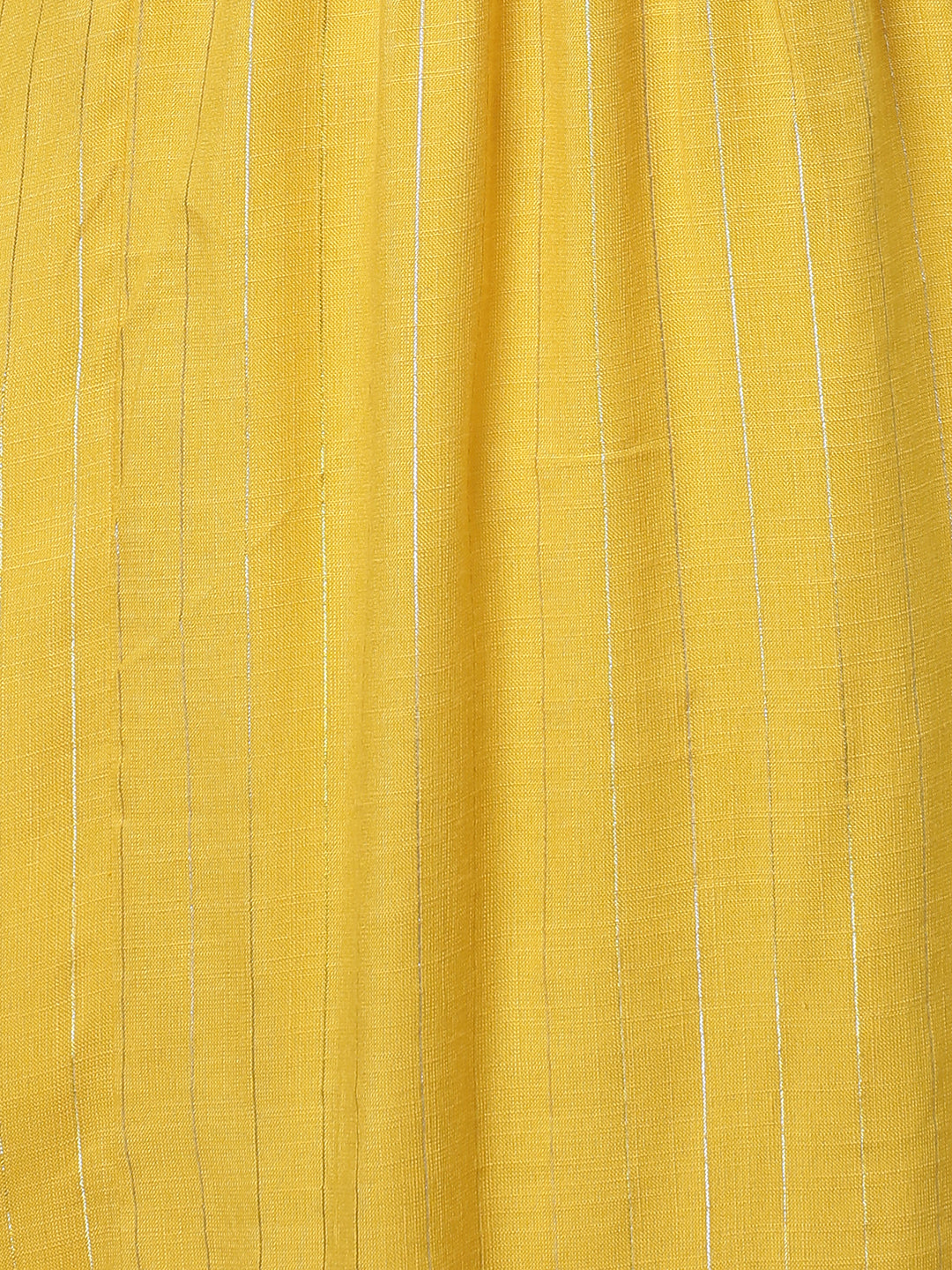 Ethnic Embroidered Straight Fit Kurta with Pants - Yellow