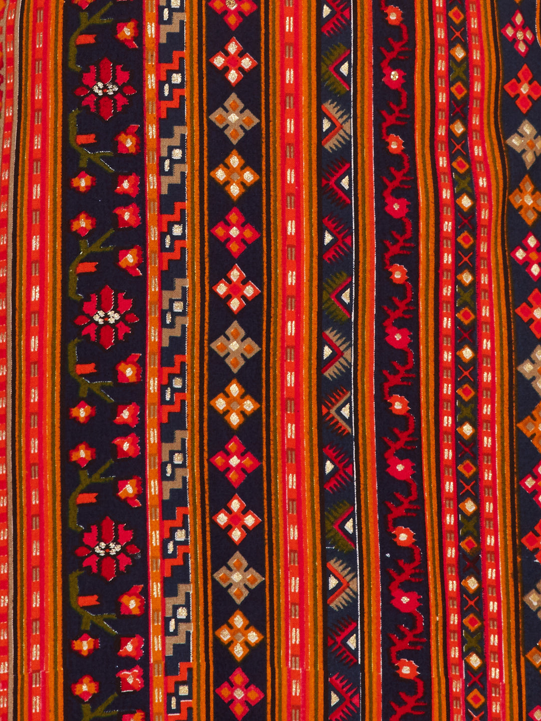 Ethnic Printed & Hand Embroidered Straight Fit Kurta – Multi