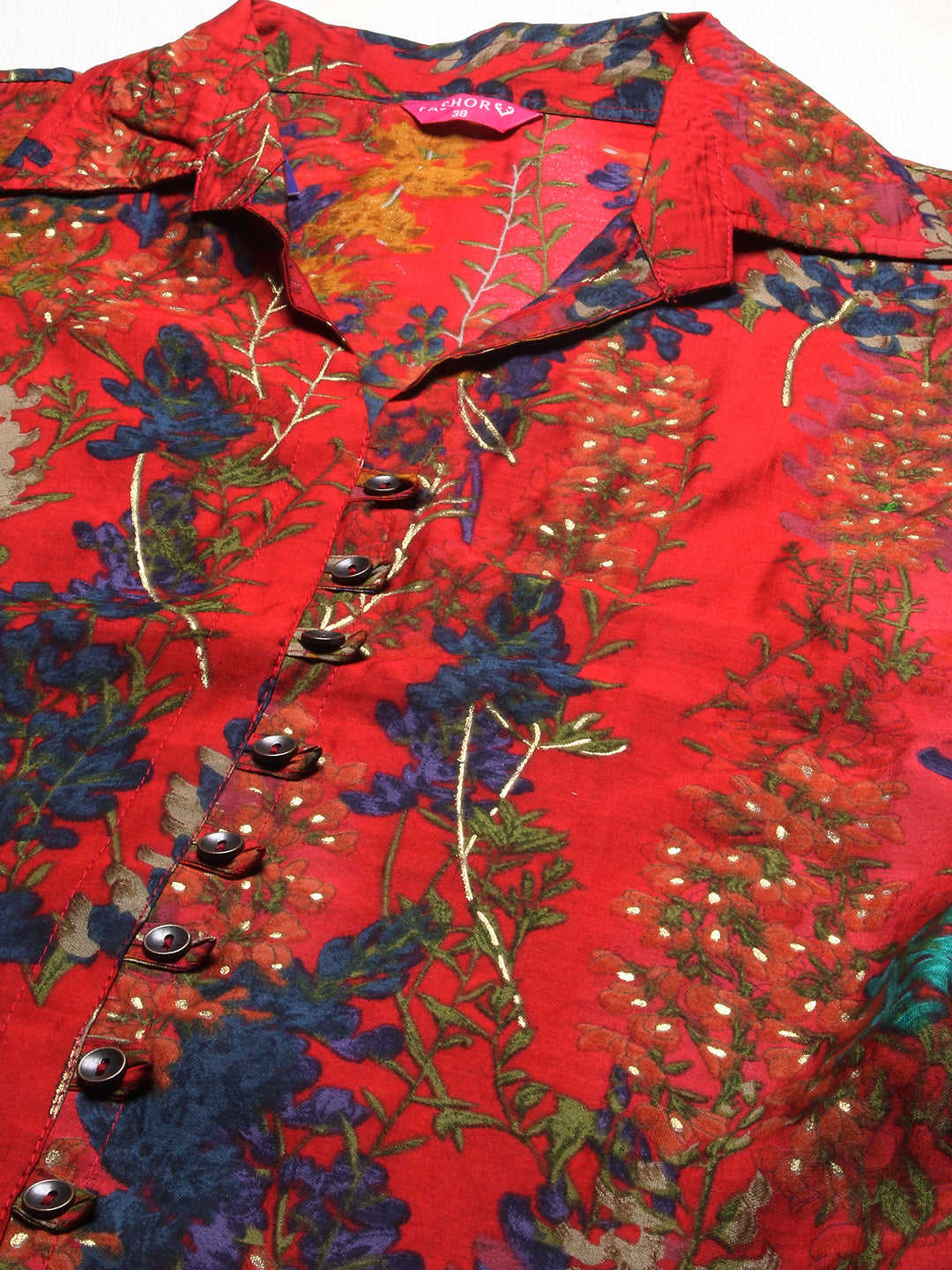 Floral Printed Co-ord Set - Red