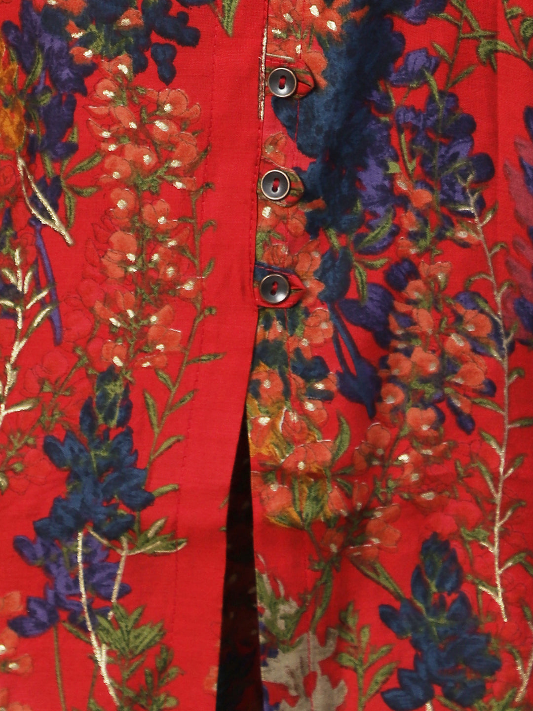 Floral Printed Co-ord Set - Red