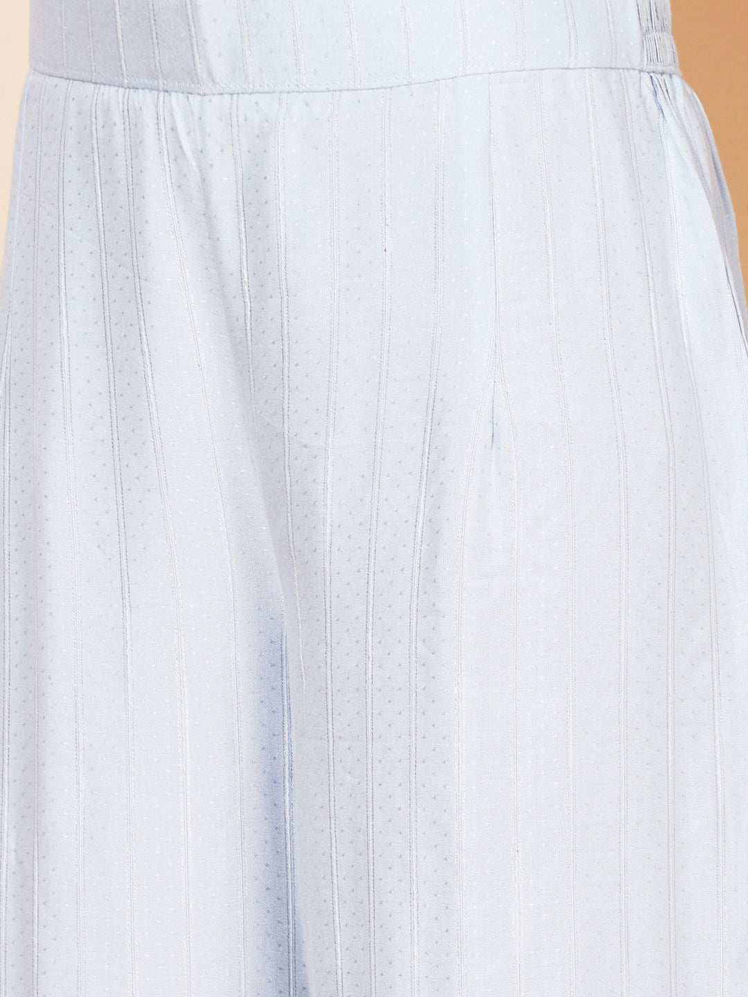 Ethnic Embroidered Co-ord Set - Powder Blue