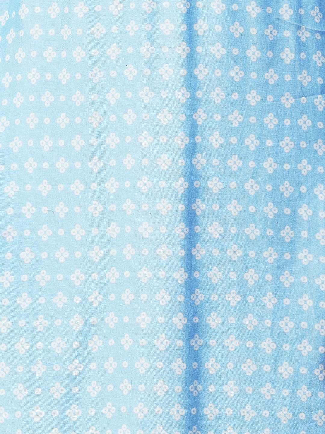 Bandhani Printed & Embroidered Kurta with Pant & Dupatta - Light Blue