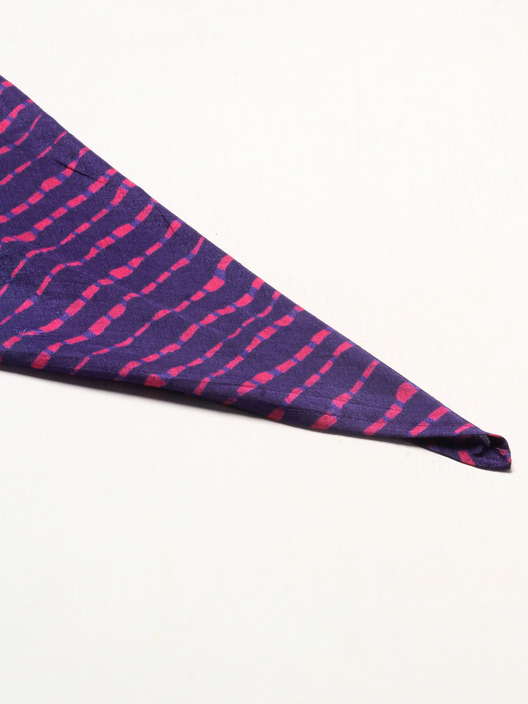 Leheriya Printed & Hand Embroidered Straight Kurta with Pant & Dupatta - Purple