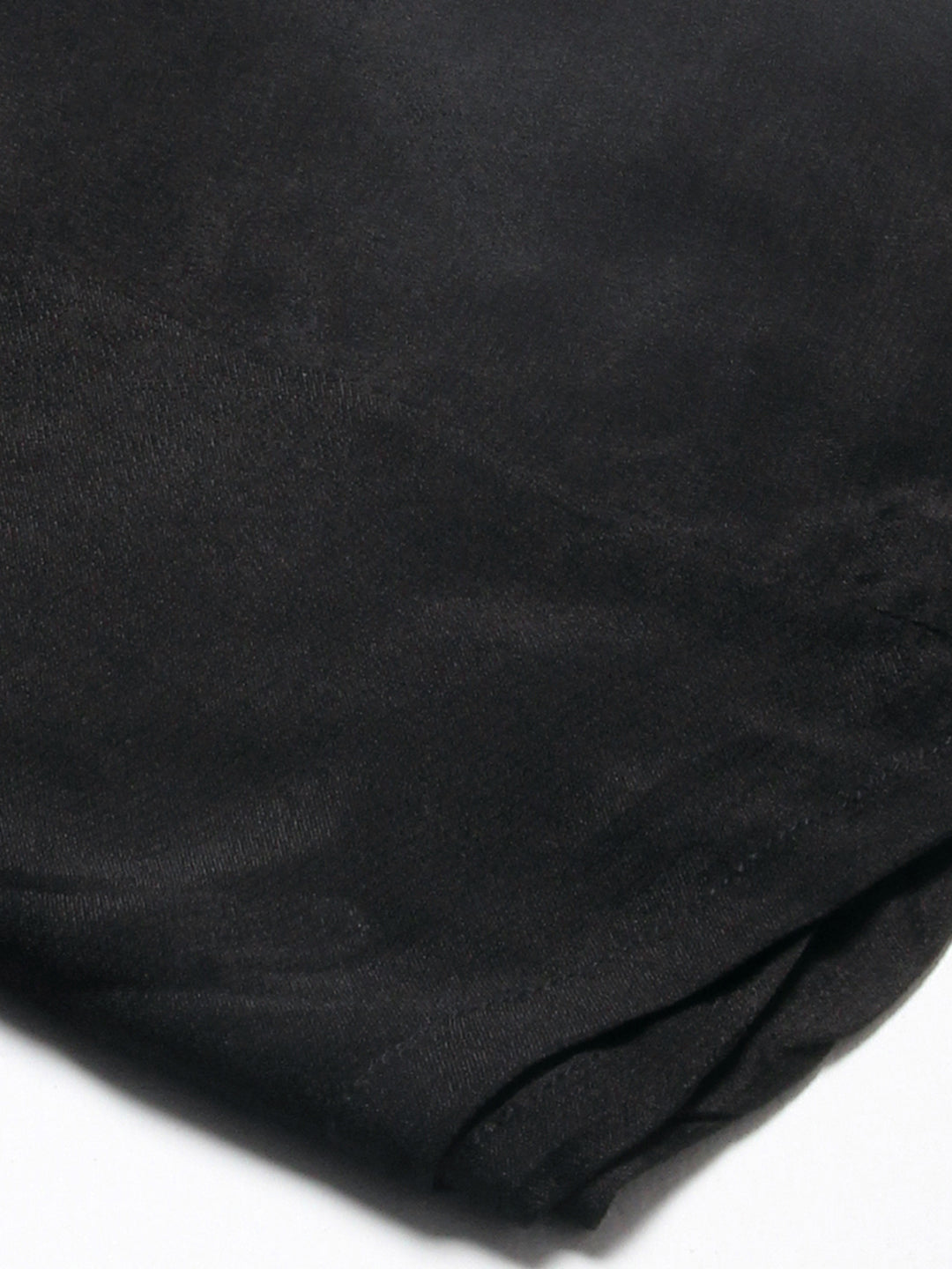 Solid Lace Ornamented Layered Crop Top With Palazzo - Black