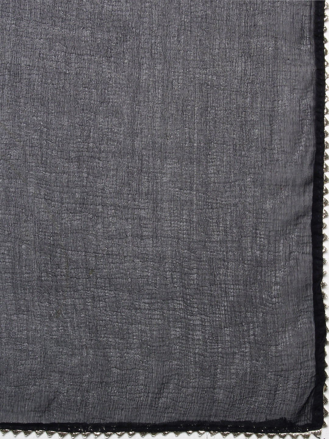 Ethnic Printed & Mirror Embroidered A-Line Kurta with Palazzo & Dupatta - Navy Blue