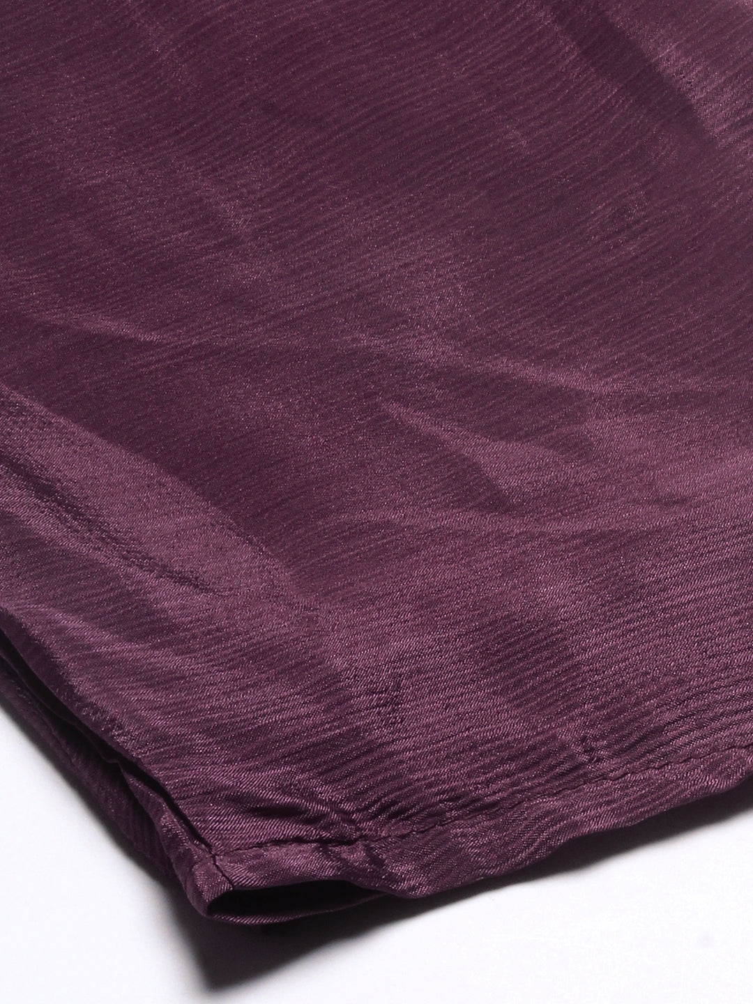 Floral hand Embroidered High Slit Gathered kurta With Palazzo & Dupatta - Mauve